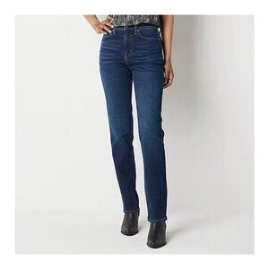 a.n.a Tall Womens High Rise Straight Leg Jean